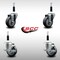 Service Caster 3.5'' SS Thermoplastic Rubber Wheel Swivel 7/8'' Expanding Stem Caster Set 2 Brakes, 4PK SCC-SSEX20S3514-TPRB-2-TLB-2-78 - alternate 3
